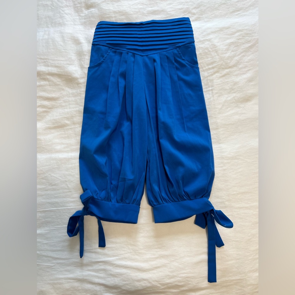 Air Girl Blue Pleated Pants